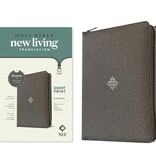 NLT Compact Giant Print Bible, Filament-Enabled Ed. Woven Cross Gray