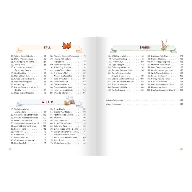 100 Days of Adventure: Nature Activities, Creative Projects, and Field Trips for Every Season