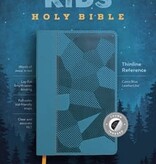 NLT Kids Bible, Thinline Reference Edition, Camo Blue LeatherLike, Thumb Indexed, Red Letter