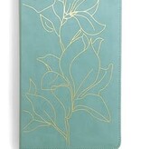 NLT Student Bible, Thinline Reference, Filament-Enabled Edition, LeatherLike, Indexed, Tropical Iris Teal Blue, Red Letter