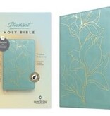NLT Student Bible, Thinline Reference, Filament-Enabled Edition, LeatherLike, Indexed, Tropical Iris Teal Blue, Red Letter