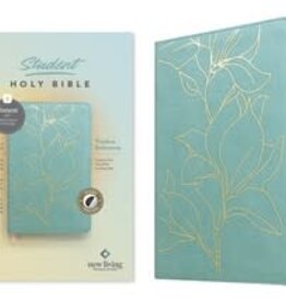 NLT Student Bible, Thinline Reference, Filament-Enabled Edition, LeatherLike, Indexed, Tropical Iris Teal Blue, Red Letter