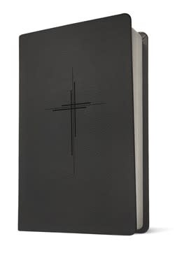 NLT Premium Value Thinline Bible, Filament-Enabled Edition, LeatherLike, Trinity Cross Black