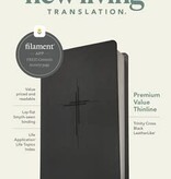 NLT Premium Value Thinline Bible, Filament-Enabled Edition, LeatherLike, Trinity Cross Black