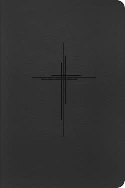 NLT Premium Value Thinline Bible, Filament-Enabled Edition, LeatherLike, Trinity Cross Black