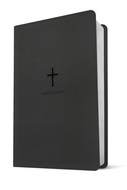 NLT Large Print Premium Value Thinline Bible, Filament-Enabled Edition, LeatherLike, Black Cross