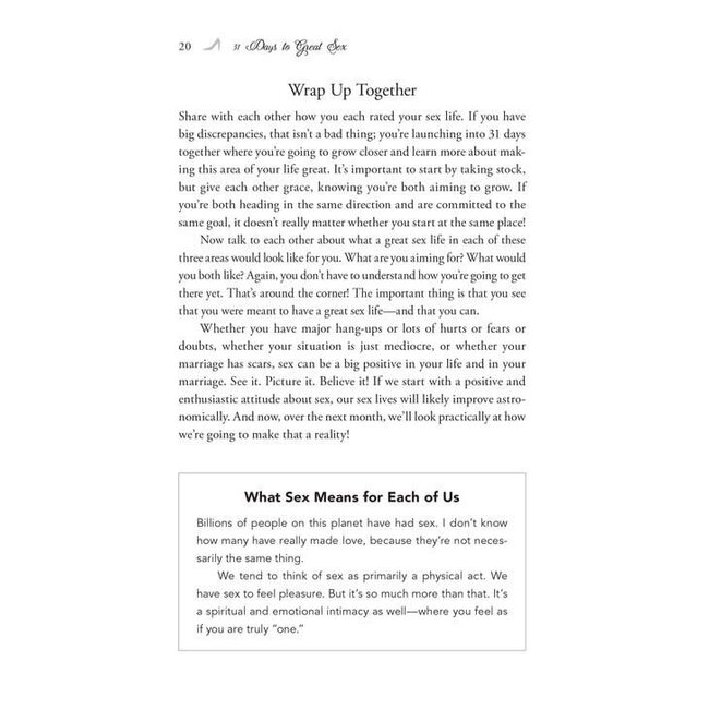 31 Days To Great Sex, Love, Friendship, Fun