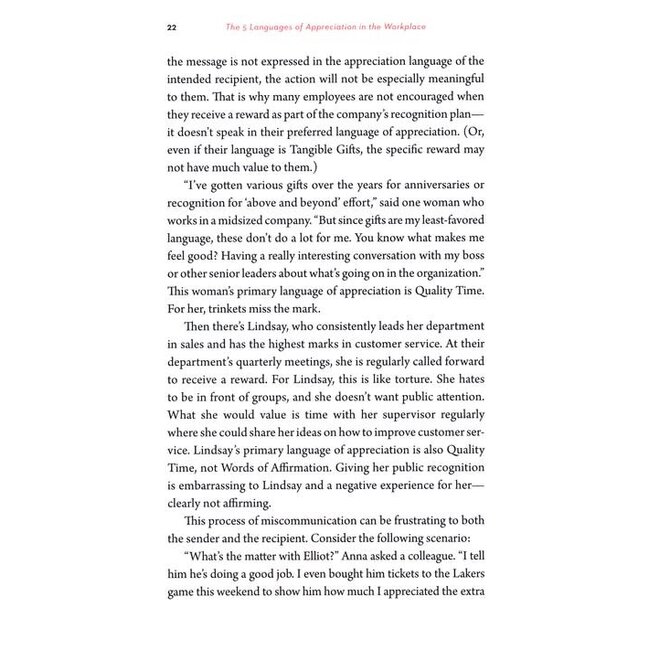 The 5 Languages of Appreciation in the Workplace: Empowering Organizations by Encouraging People