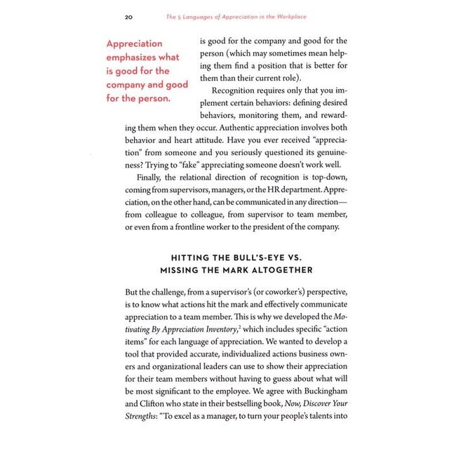 The 5 Languages of Appreciation in the Workplace: Empowering Organizations by Encouraging People