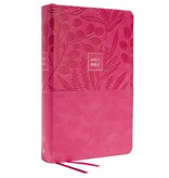 KJV, End-of-Verse Reference Bible, Personal Size Large Print, Leathersoft, Pink, Red Letter, Comfort Print