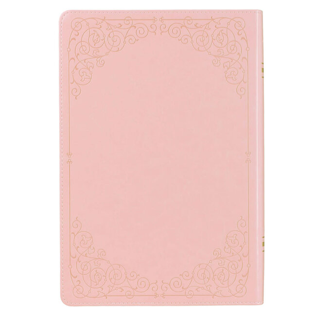 Pink Faux Leather Giant Print Full-size King James Version Bible with Thumb-index