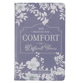 101 Prayers for Comfort in Difficult Times Gray Faux Leather Prayer Book