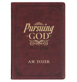 A.W. Tozer Pursuing God Saddle Tan Faux Leather Devotional Large Print Edition