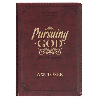 A.W. Tozer Pursuing God Saddle Tan Faux Leather Devotional Large Print Edition