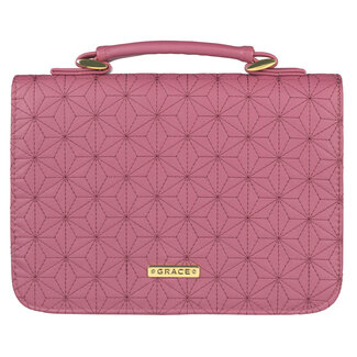 Grace Dusty Rose Pink Faux Leather Fashion Bible Cover