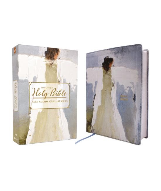 Amplified Holy Bible, Anne Neilson Angel Art Series, Leathersoft, Blue
