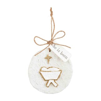 Glitter Paper Mache Ornament -