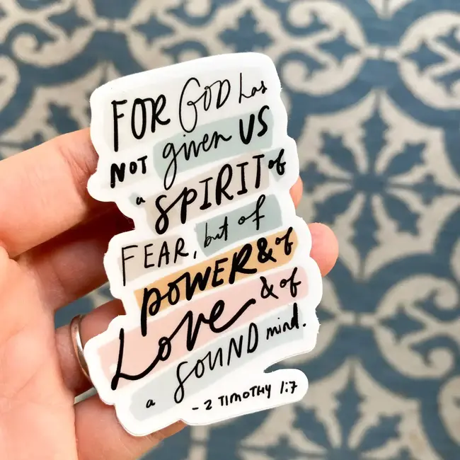2 Timothy 1:7 Sticker