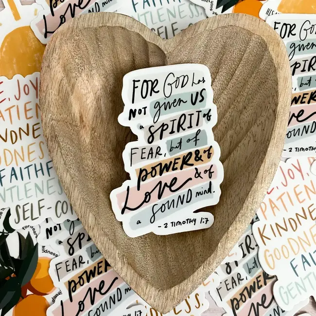 2 Timothy 1:7 Sticker