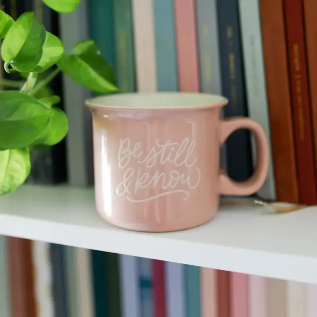 Be Still and Know Mug - Pink 14 oz