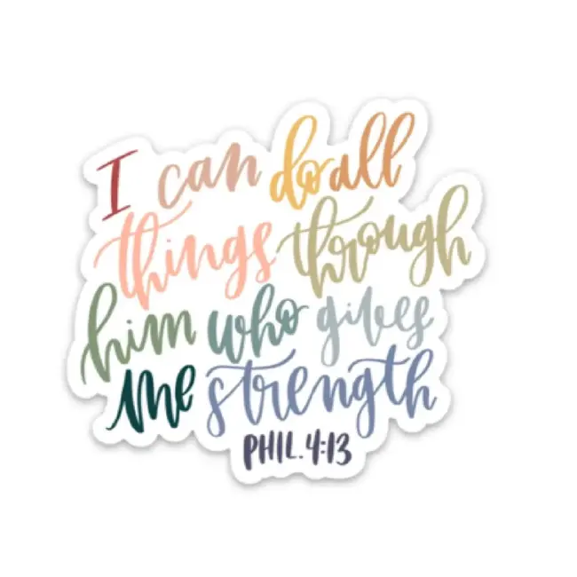 Philippians 4:13 Sticker