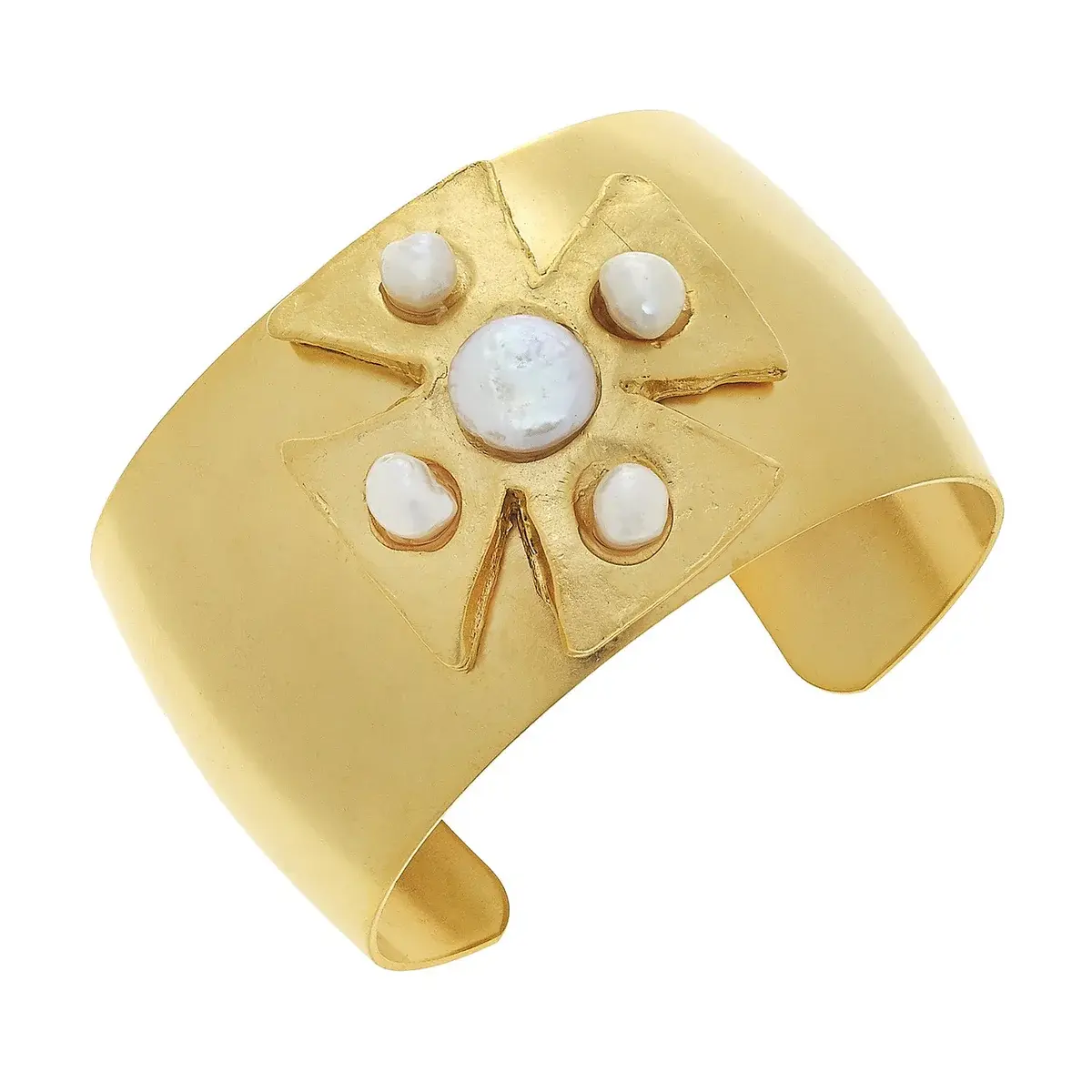 Gold + Pearl Maltese Cuff