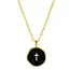 Tiny Cross Pendant - Black