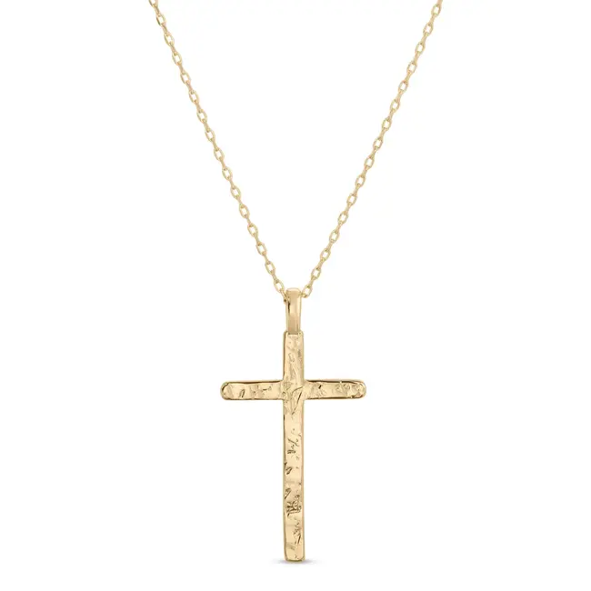 Gilded Cross Pendant Necklace - Gold