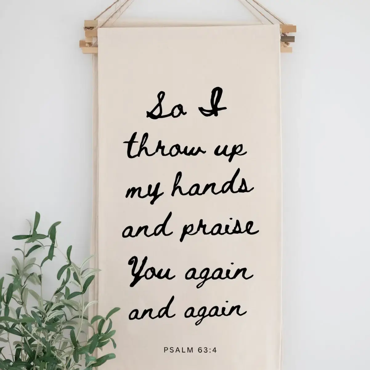 Throw Up My Hands Hanging Banner Sign