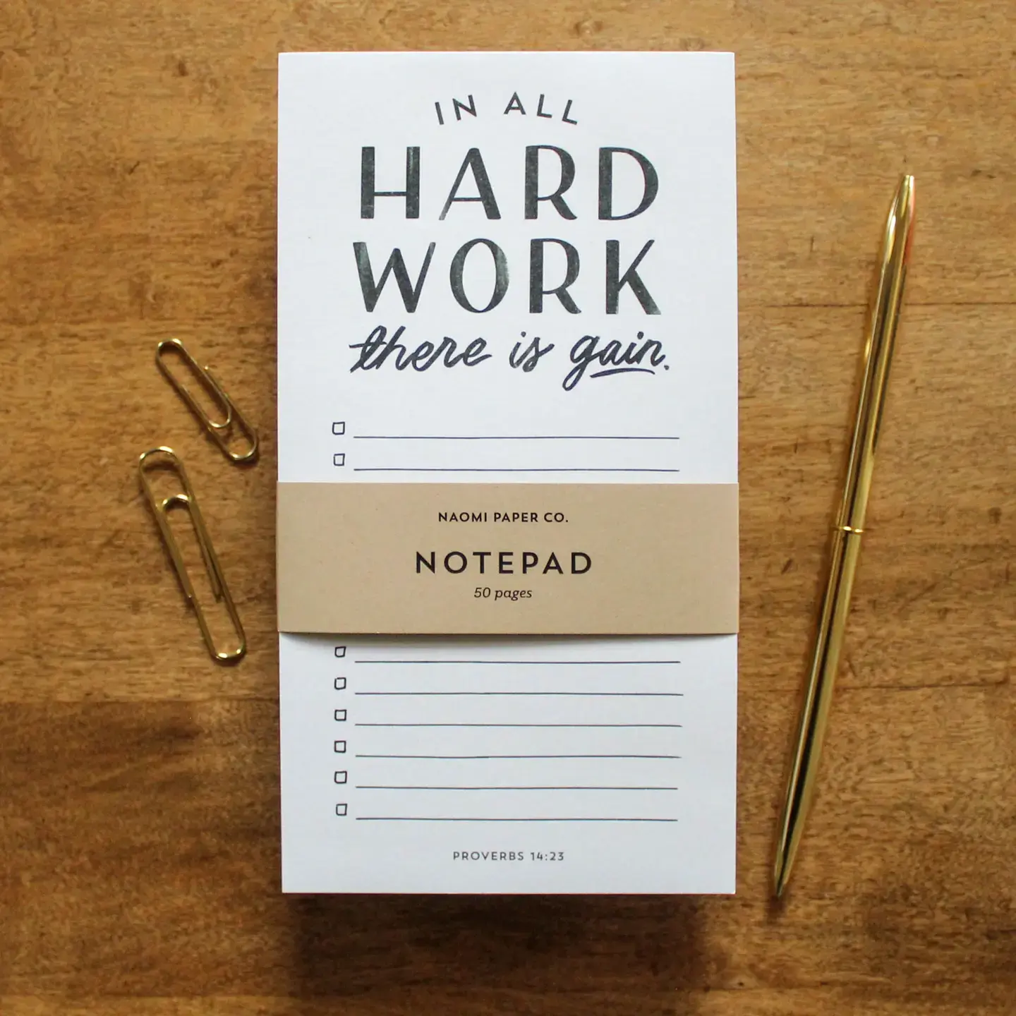 Hard Work Notepad