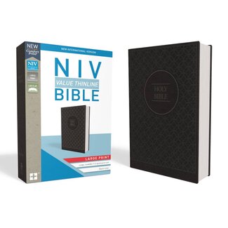 NIV Value Thinline BIble Large Print - Charcoal/Black