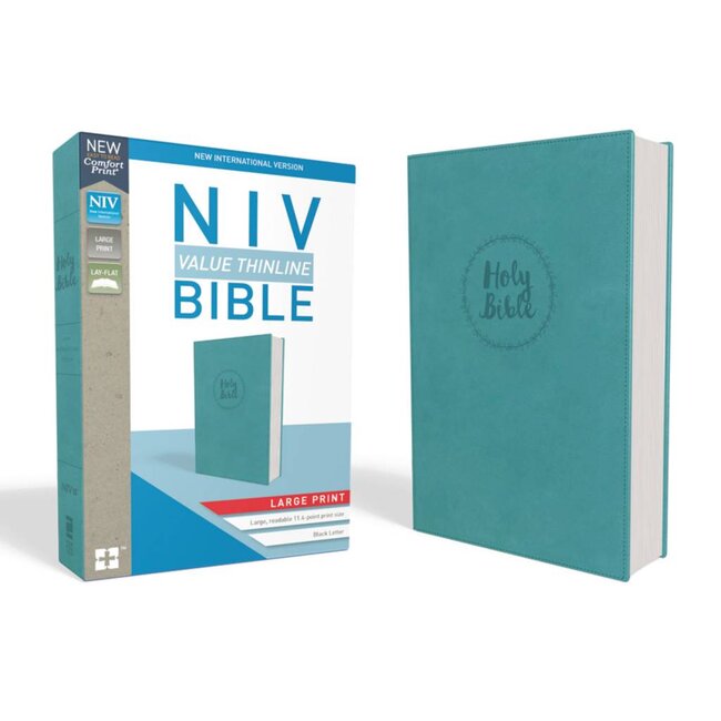 NIV Value Thinline Bible Large Print - Blue