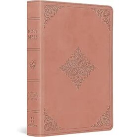 ESV Value Large Print Compact Bible TruTone, Blush Rose, Fleur-de-lis Design