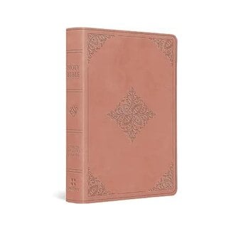 ESV Value Large Print Compact Bible TruTone, Blush Rose, Fleur-de-lis Design