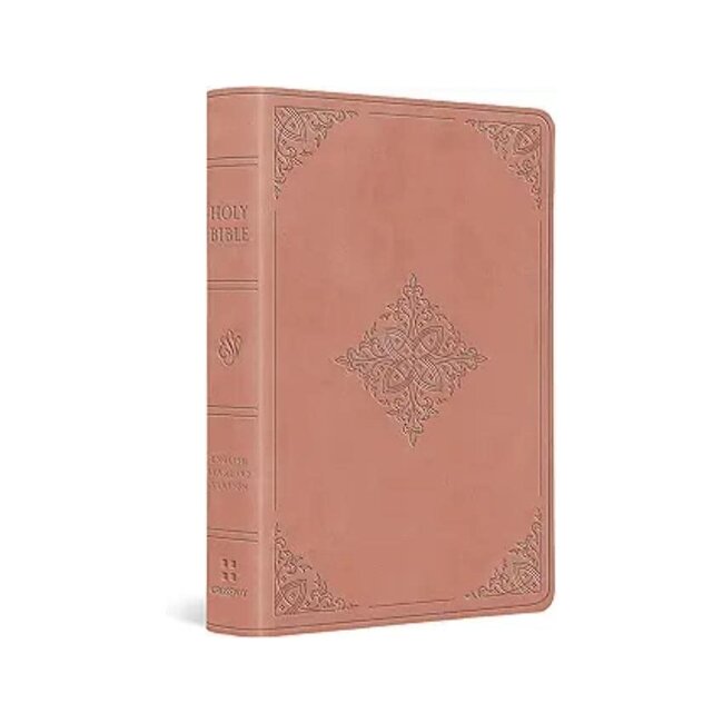 ESV Value Large Print Compact Bible TruTone, Blush Rose, Fleur-de-lis Design