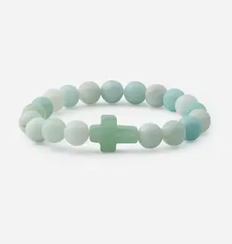 Amazonite Cross Bracelet