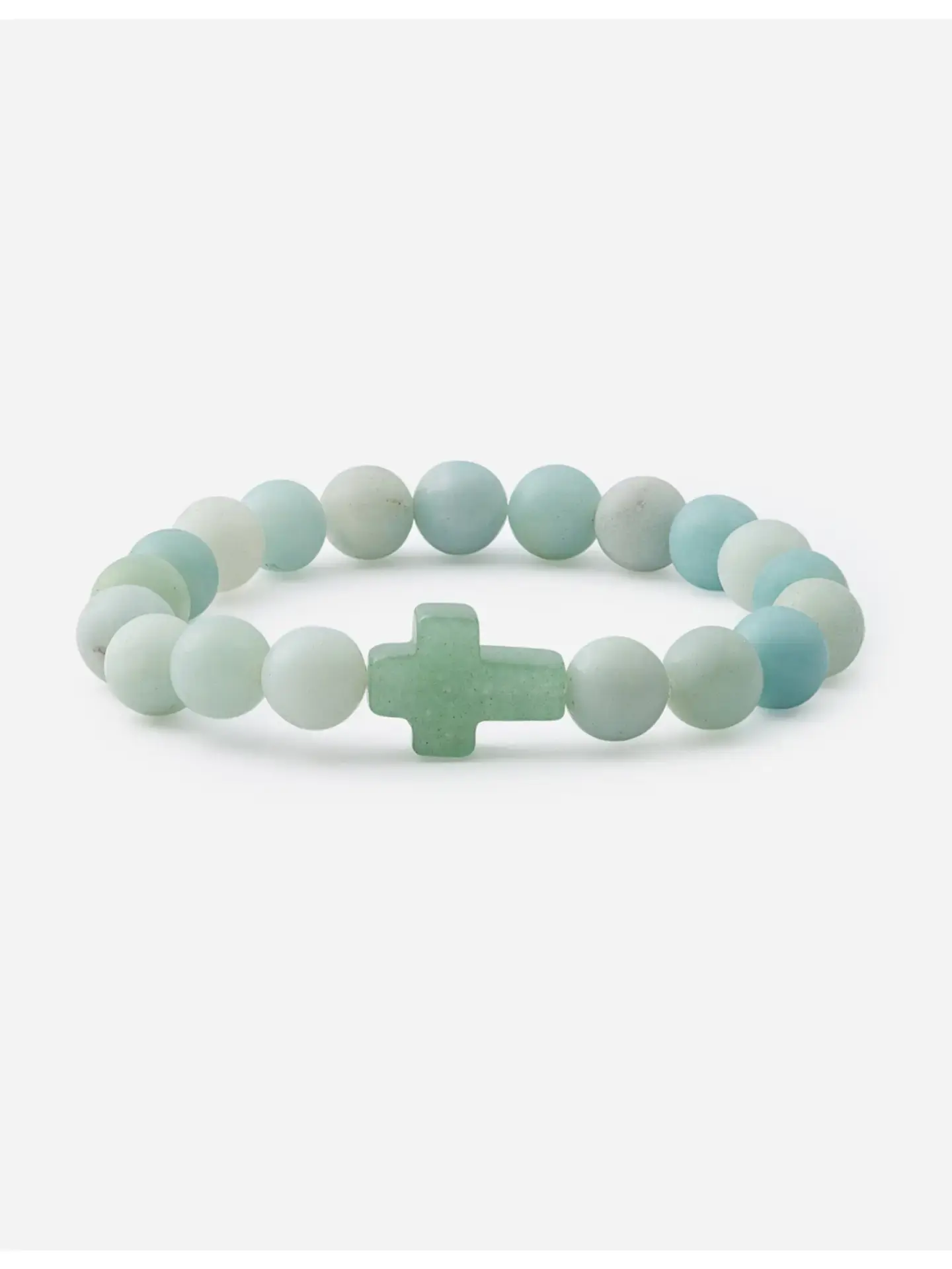 Amazonite Cross Bracelet