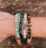 Amazonite Cross Bracelet
