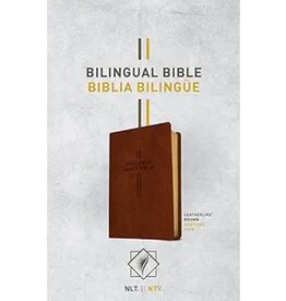 Bilingual Bible / Biblia Bilingüe NLT/NTV (Leatherlike, Brown)