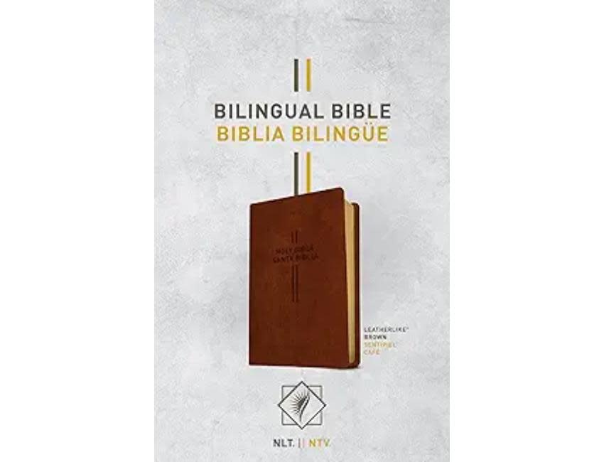 Bilingual Bible / Biblia Bilingüe NLT/NTV (Leatherlike, Brown)