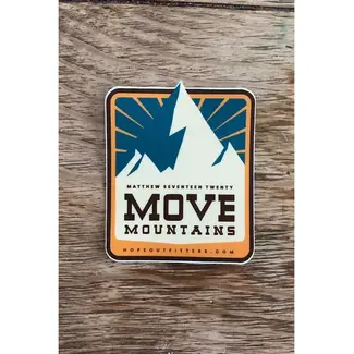 Move Mountains Sticker - Scratch and Sunlight Resistant