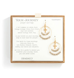Beaded Prayer Earrings - Grey