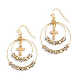 Beaded Prayer Earrings - Grey