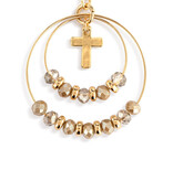 Beaded Prayer Earrings - Grey