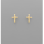 CZ Marquise Cross Earrings - Gold