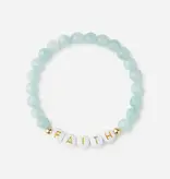 Faith Blue Letter Bracelet
