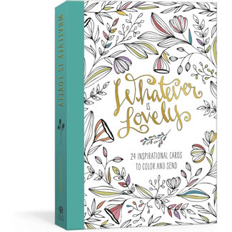 Whatever Is Lovely Postcard Book: Twenty-Four Inspirational Cards to Color and Send: Postcards -