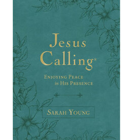 Sarah Young Jesus Calling, Large Text Teal Leathersoft, with Full Scriptures