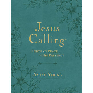 Sarah Young Jesus Calling, Large Text Teal Leathersoft, with Full Scriptures