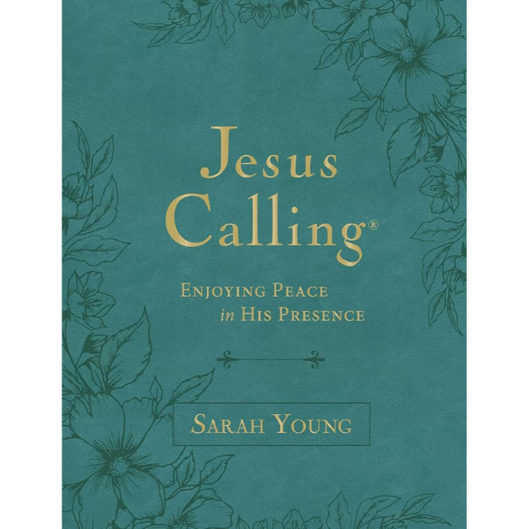 Sarah Young Jesus Calling, Large Text Teal Leathersoft, with Full Scriptures